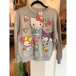 Sanrio Hello Kitty and Friends Women's Grey Crewneck Sweatshirt Small 2-8